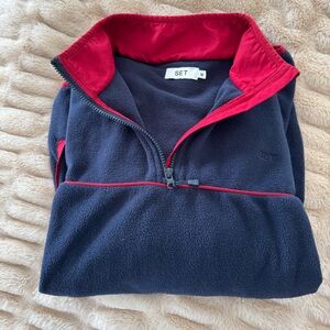 Navy and Red Kids' Fleece Jacket
